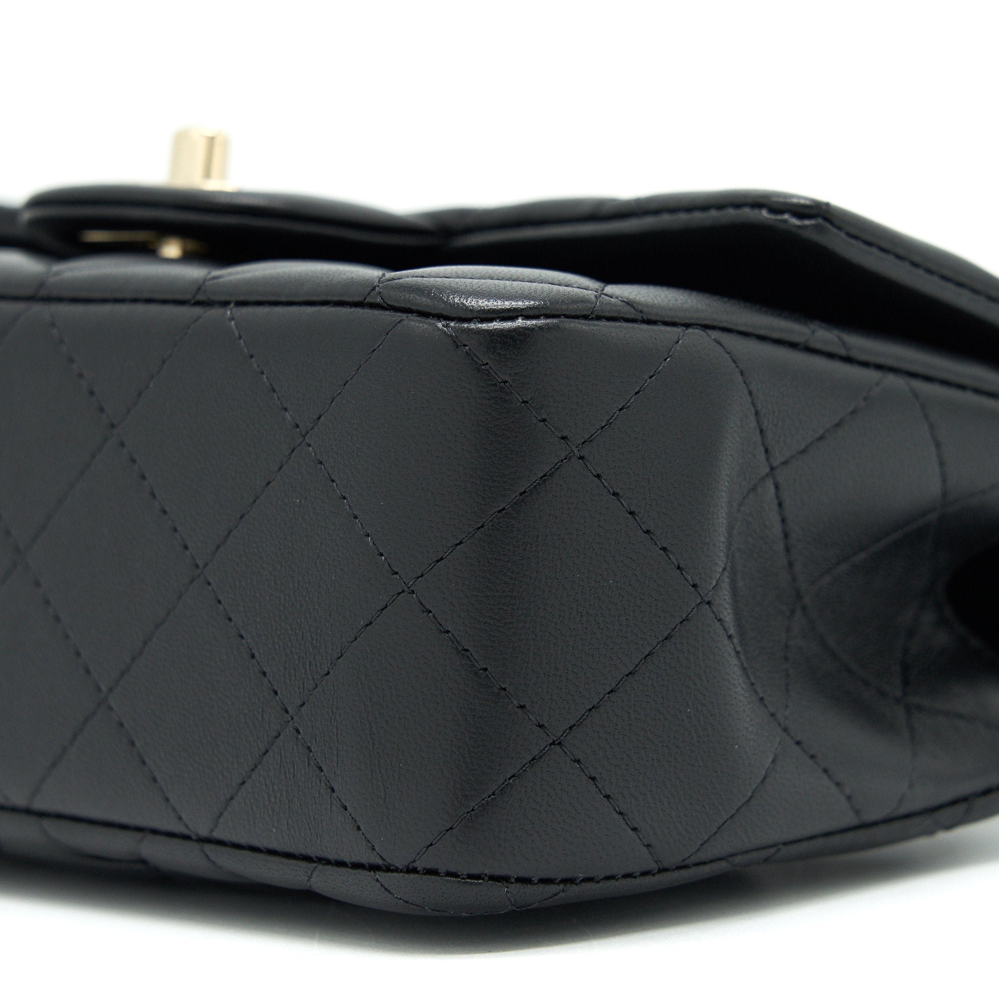 CHANEL 21K TOP HANDLE MINI RECTANGULAR FLAP BAG BLACK GHW