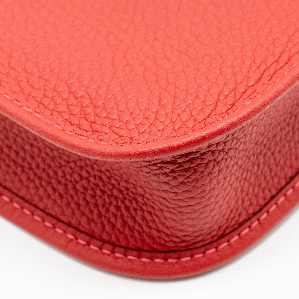 HERMES MINI EVELYNE CLEMENCE VERMILLON/ROUGE VIF GHW