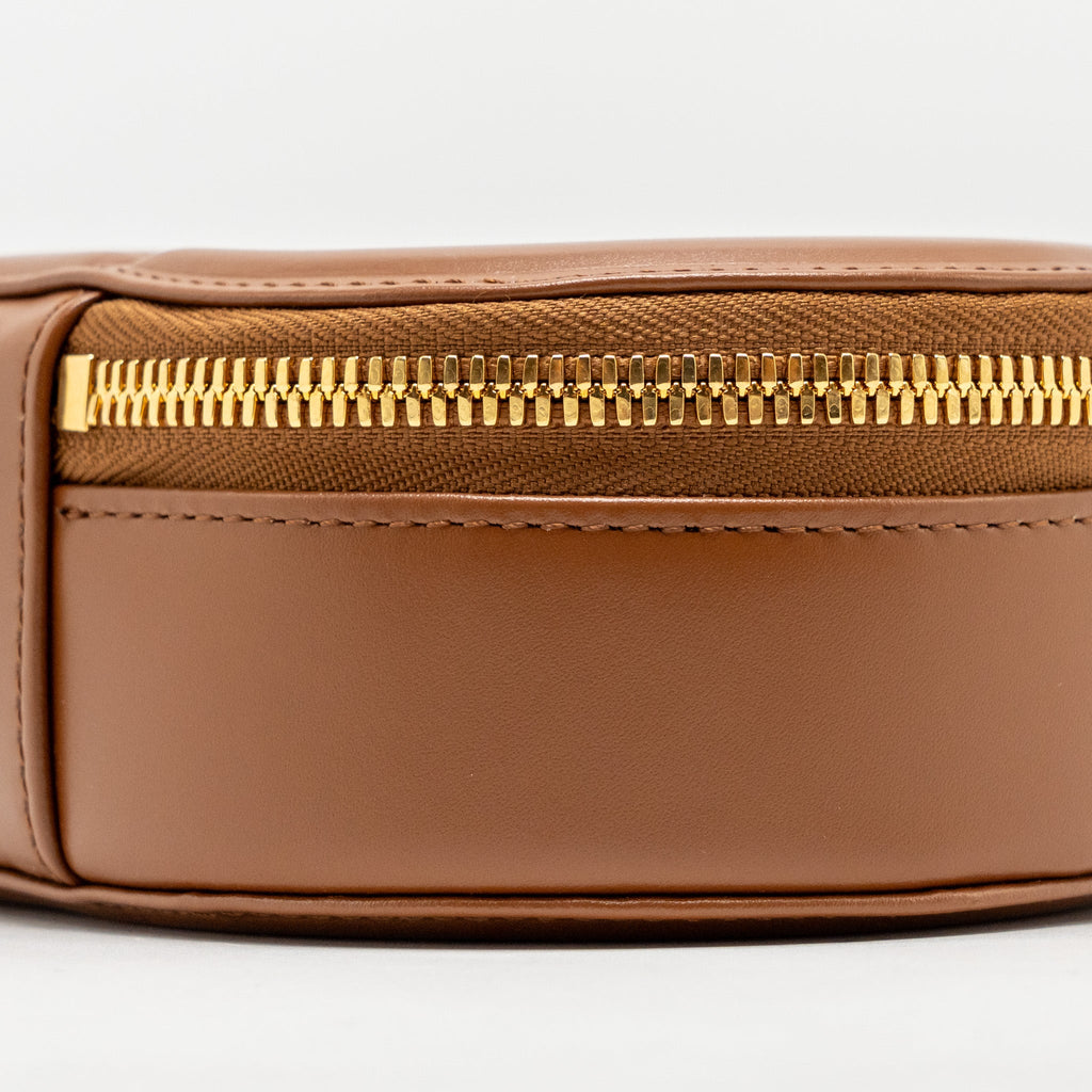 DIOR CD SIGNATURE POUCH WITH CHAIN CALFSKIN GOLDEN SADDLE GHW