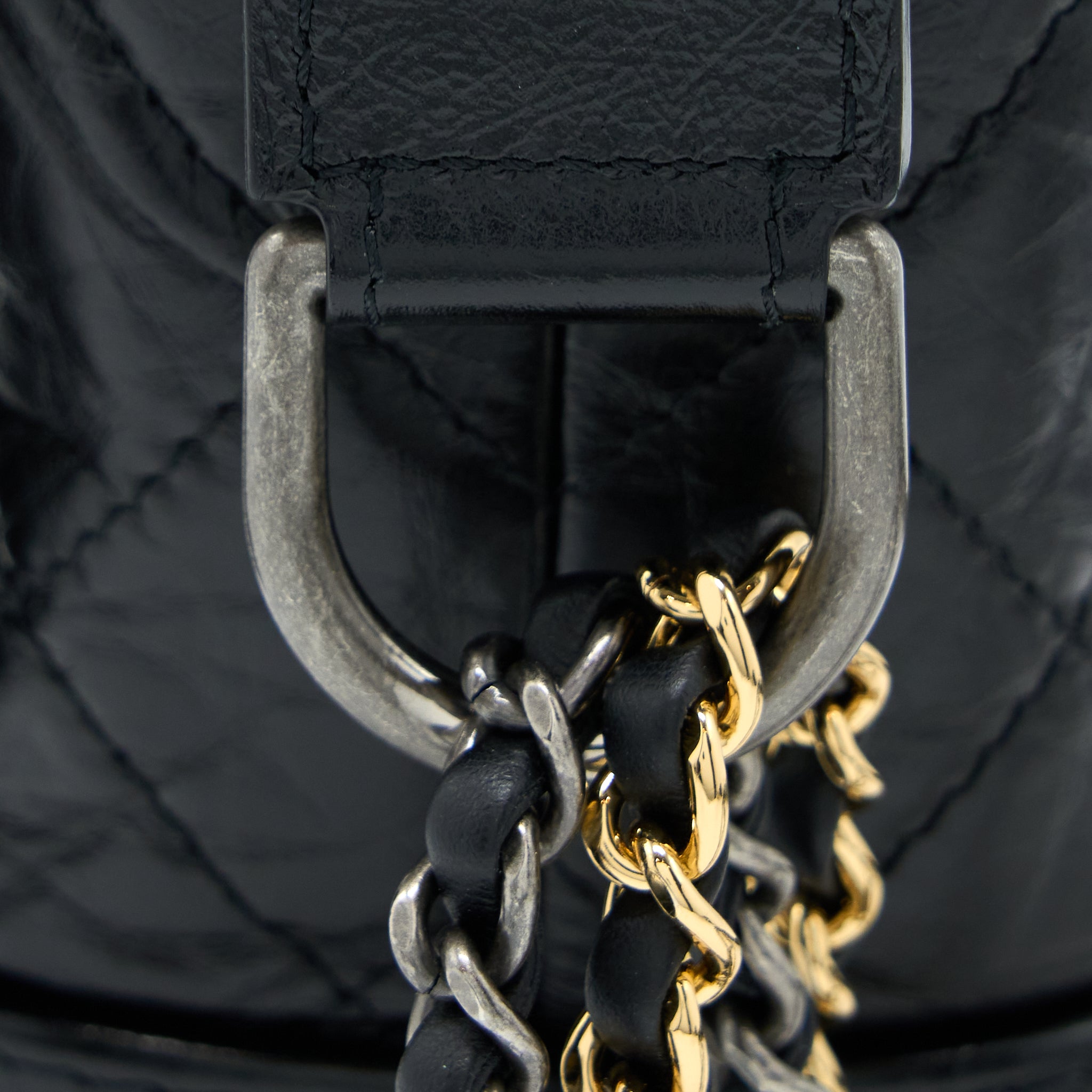 CHANEL SMALL GABRIELLE HOBO BAG BLACK WITH MULTICOLOUR HARDWARE