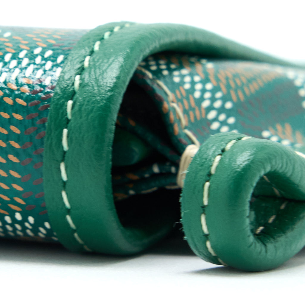 GOYARD PORTEFEUILLE POCHETTE PLUMET GOYARDINE CANVAS VERT SHW