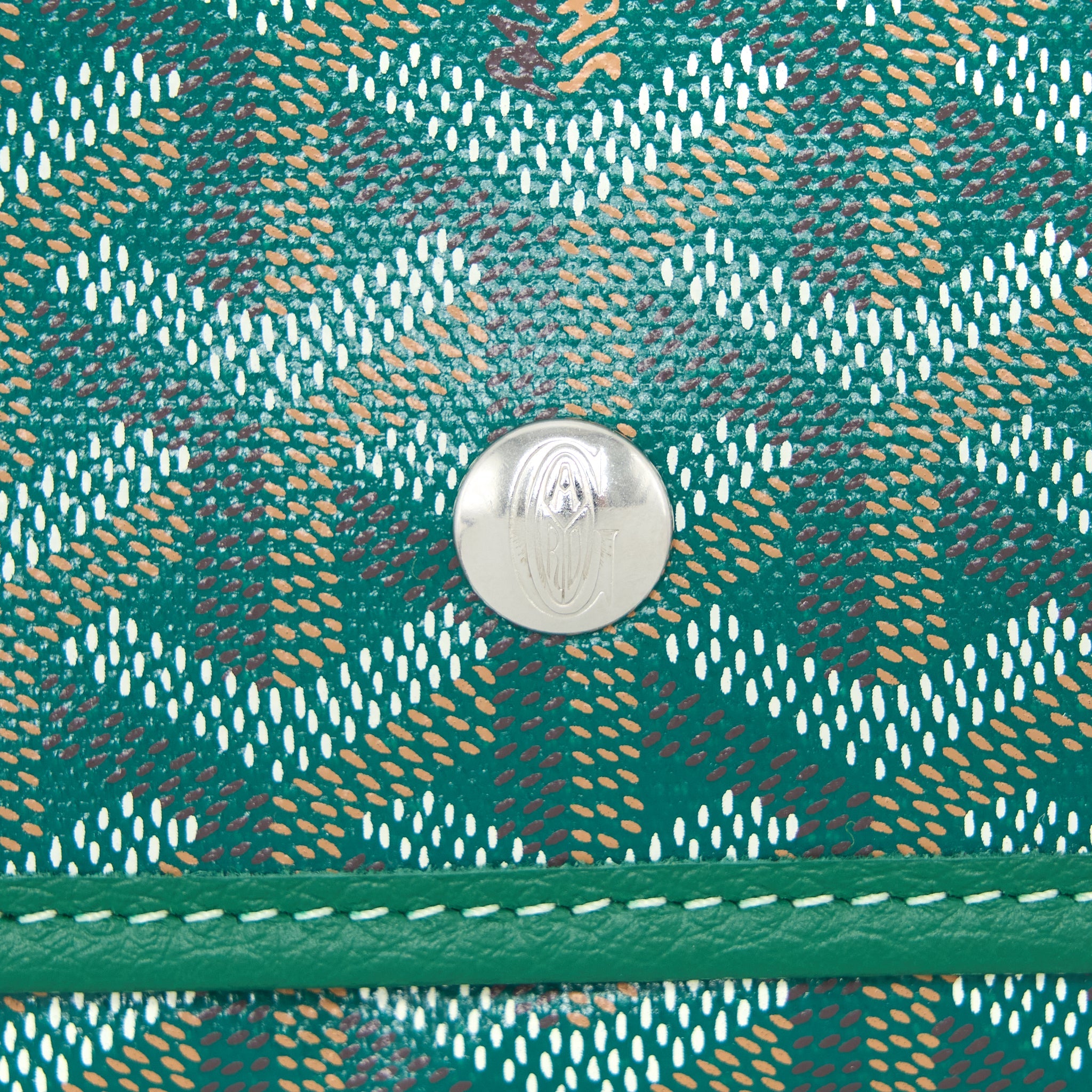 GOYARD PORTEFEUILLE POCHETTE PLUMET GOYARDINE CANVAS VERT SHW