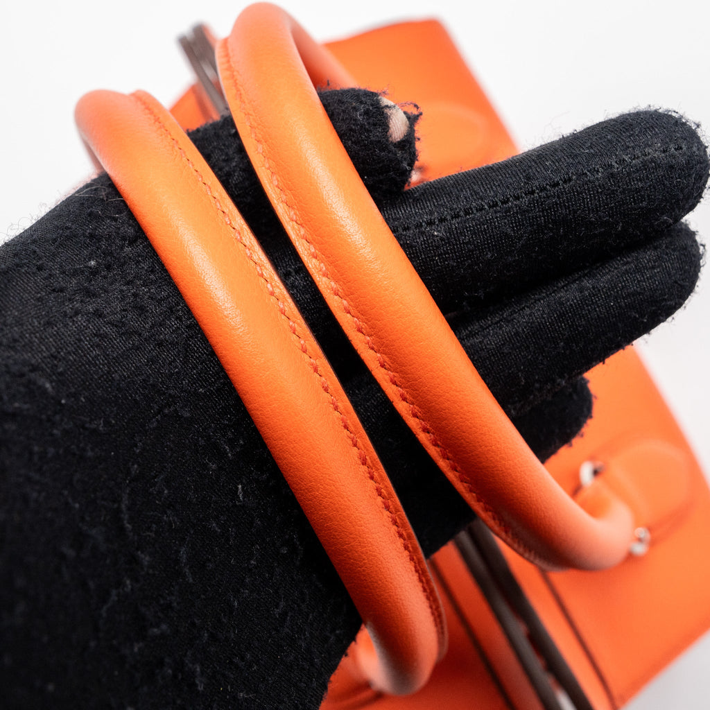 HERMES TOOLBOX 20 EVERCOLOR ORANGE POPPY / BORDEAUX SHW