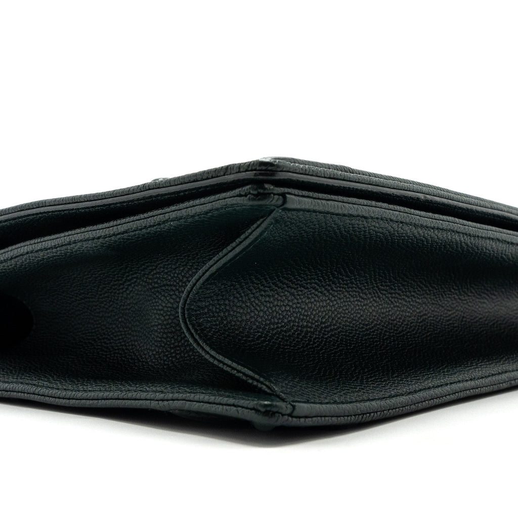 DIOR LARGE DIORAMA BAG GRAINED CALFSKIN DARK GREEN SHW