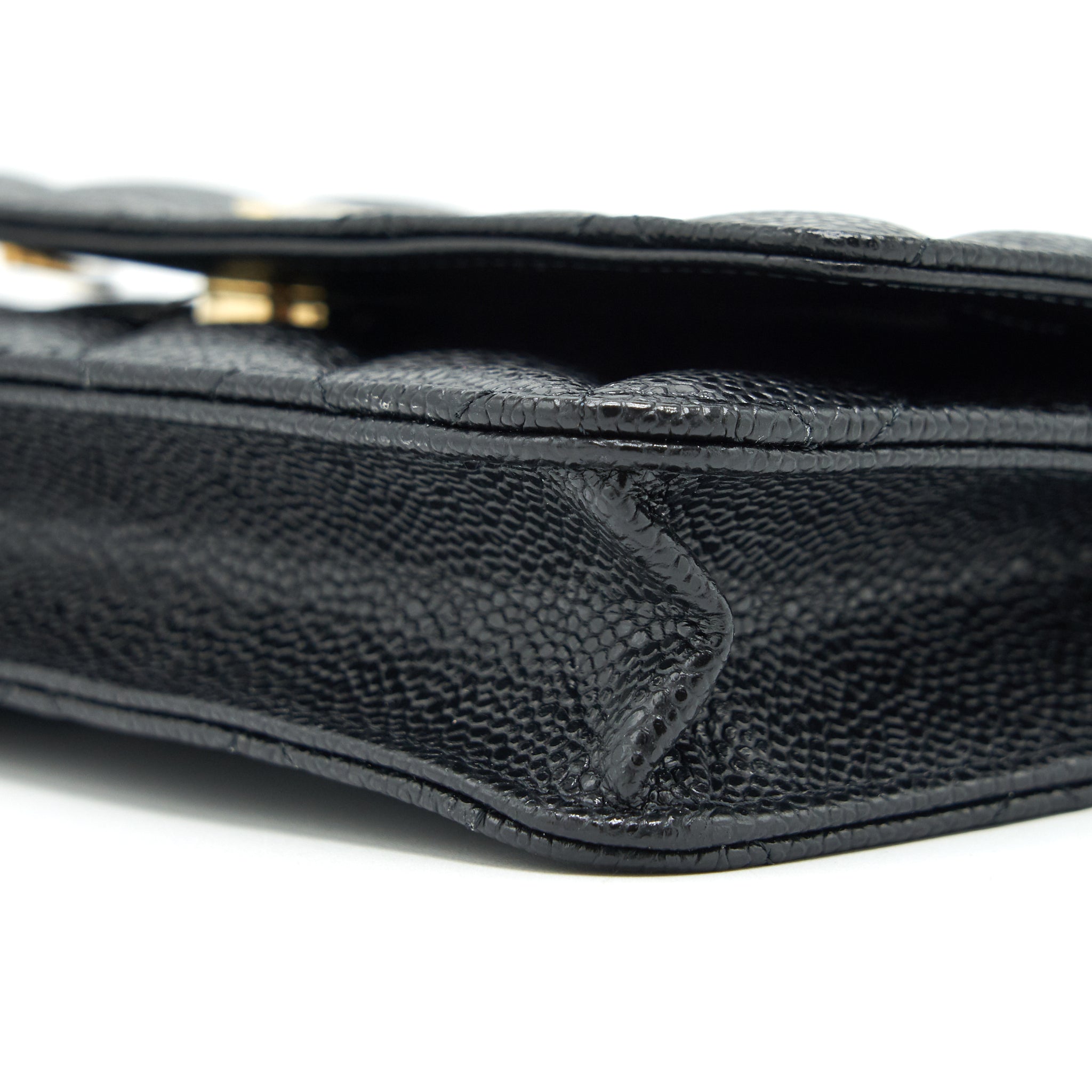 CHANEL CLASSIC WALLET ON CHAIN CAVIAR BLACK GHW