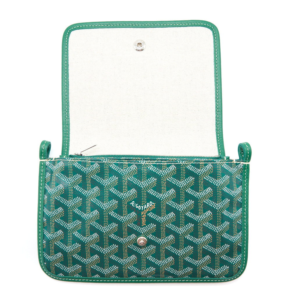 GOYARD PORTEFEUILLE POCHETTE PLUMET GOYARDINE CANVAS VERT SHW