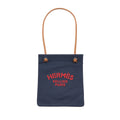 HERMES ALINE GROOMING CANVAS BAG NAVY SHW