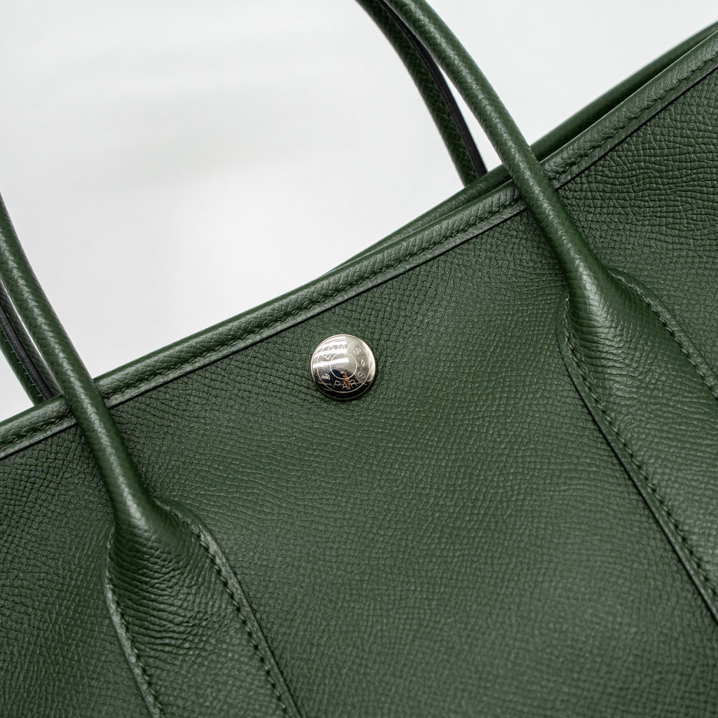 HERMES GARDEN PARTY 30 EPSOM VERT ANGLAIS SHW