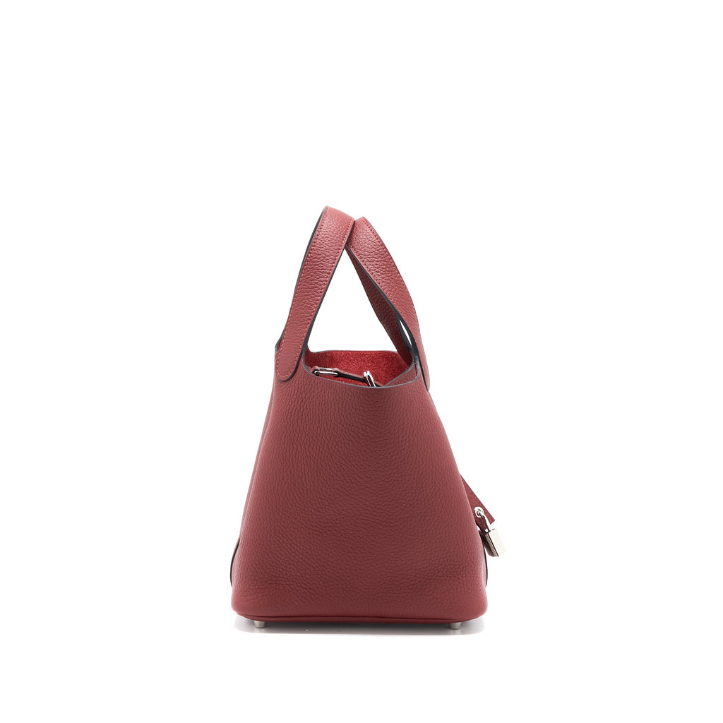 HERMES PICOTIN 18 LOCK BAG CLEMENCE ROUGE H SHW