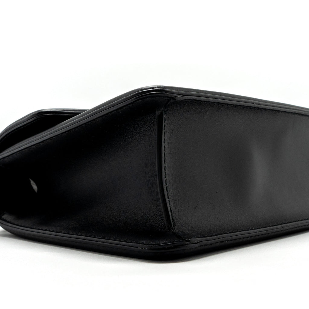 BVLGARI SERPENTI FOREVER FLAP BAG CALFSKIN BLACK RUTHENIUM HARDWARE