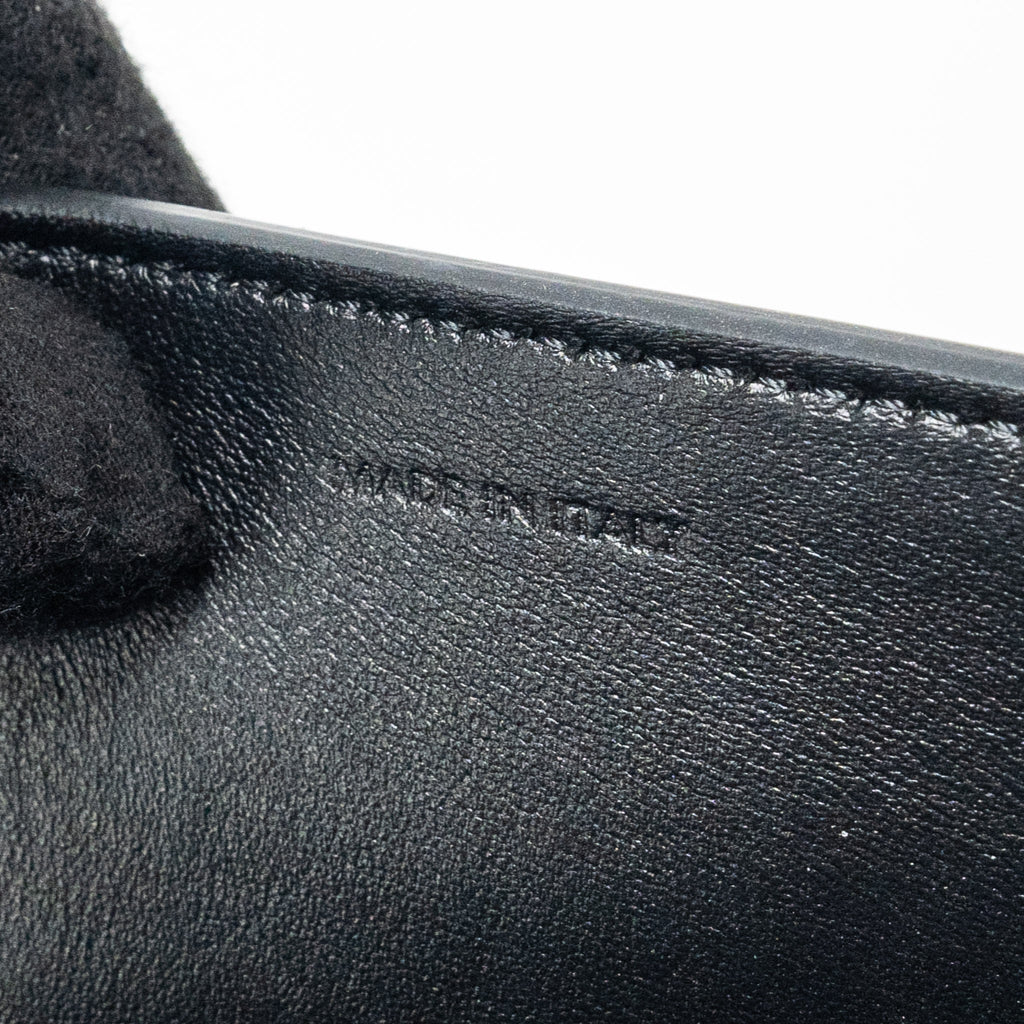 CELINE TRIOMPHE FLAP WALLET WITH STRAP CALFSKIN BLACK GHW
