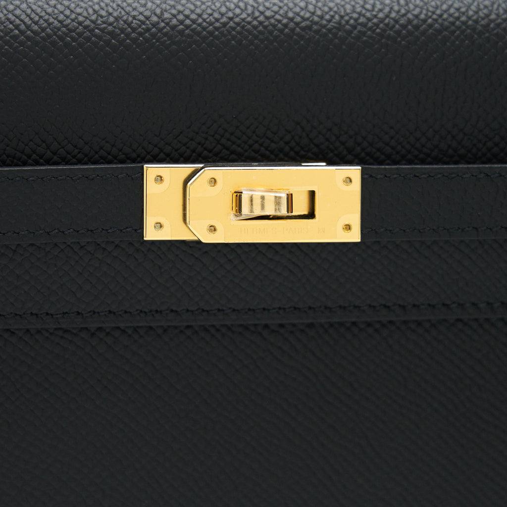 HERMES KELLY TO GO BLACK GHW