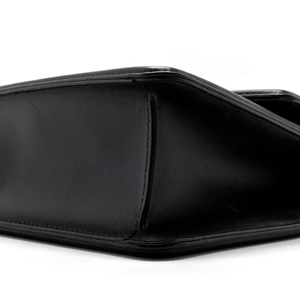 BVLGARI SERPENTI FOREVER FLAP BAG CALFSKIN BLACK RUTHENIUM HARDWARE