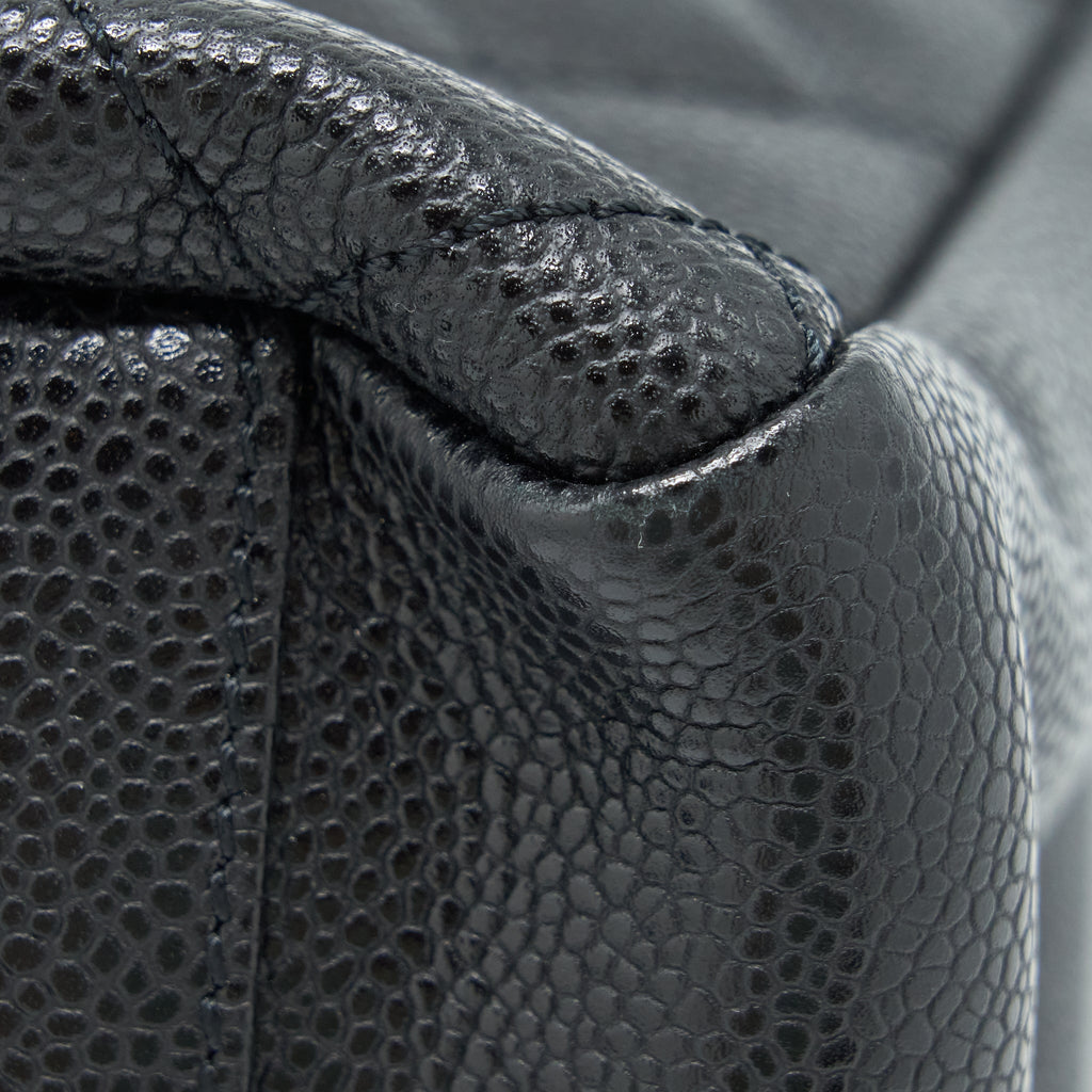 CHANEL GRAND SHOPPING TOTE BAG CAVIAR BLACK GHW