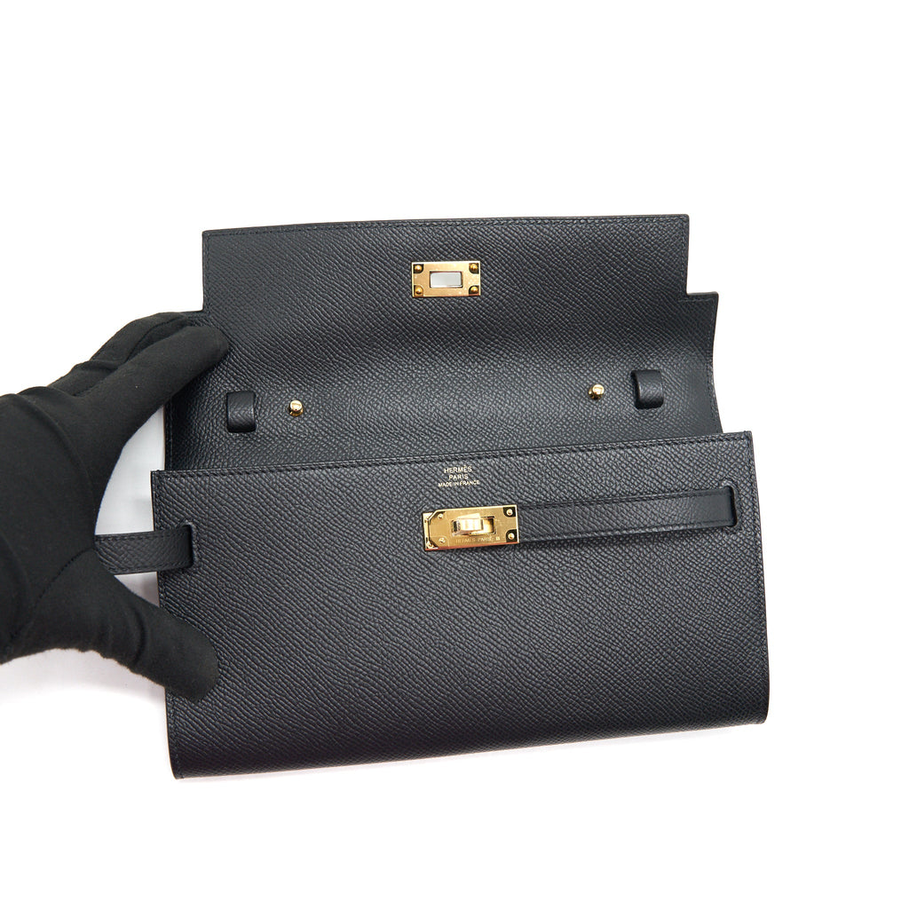 HERMES KELLY TO GO BLACK GHW