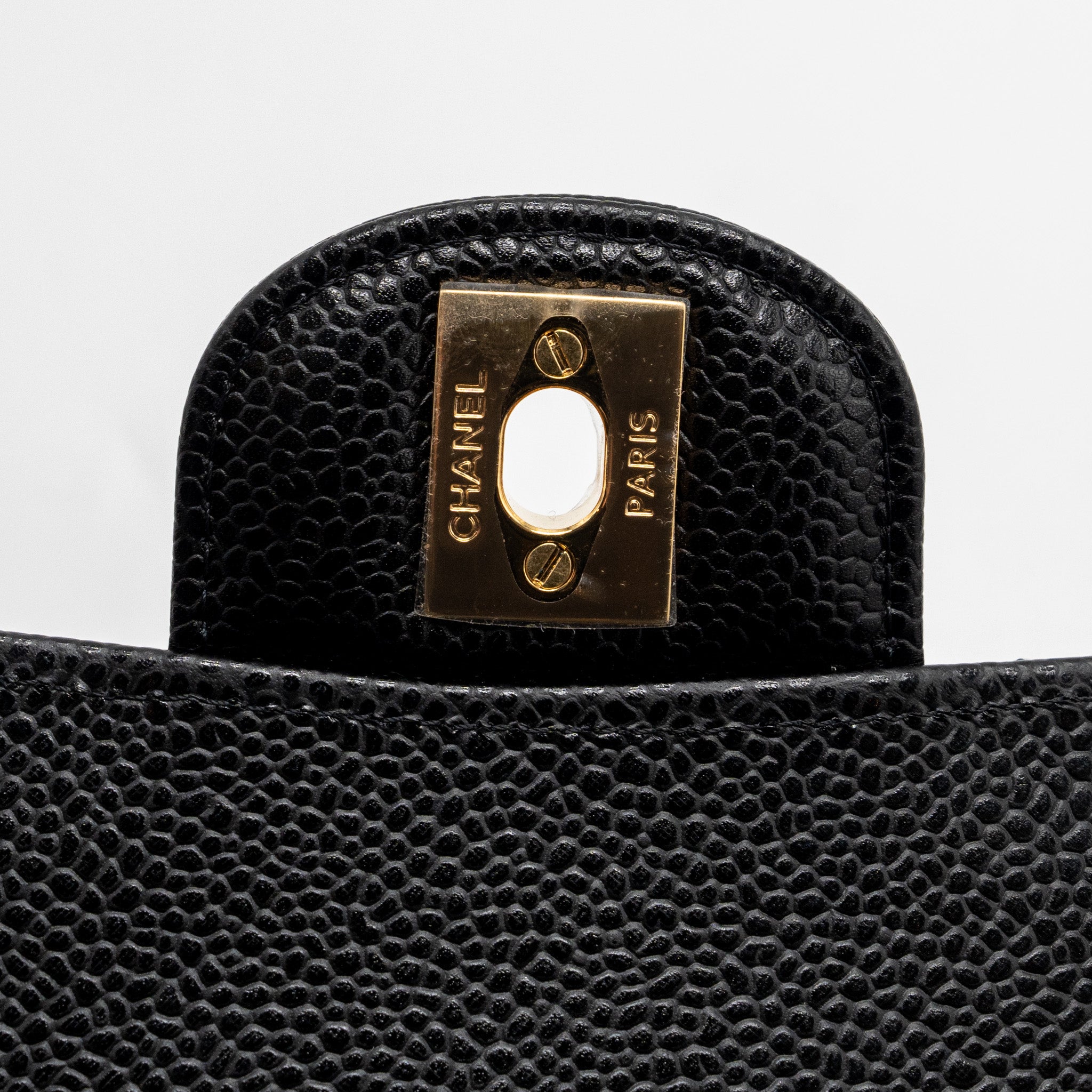 CHANEL SMALL CLASSIC DOUBLE FLAP BAG CAVIAR BLACK GHW