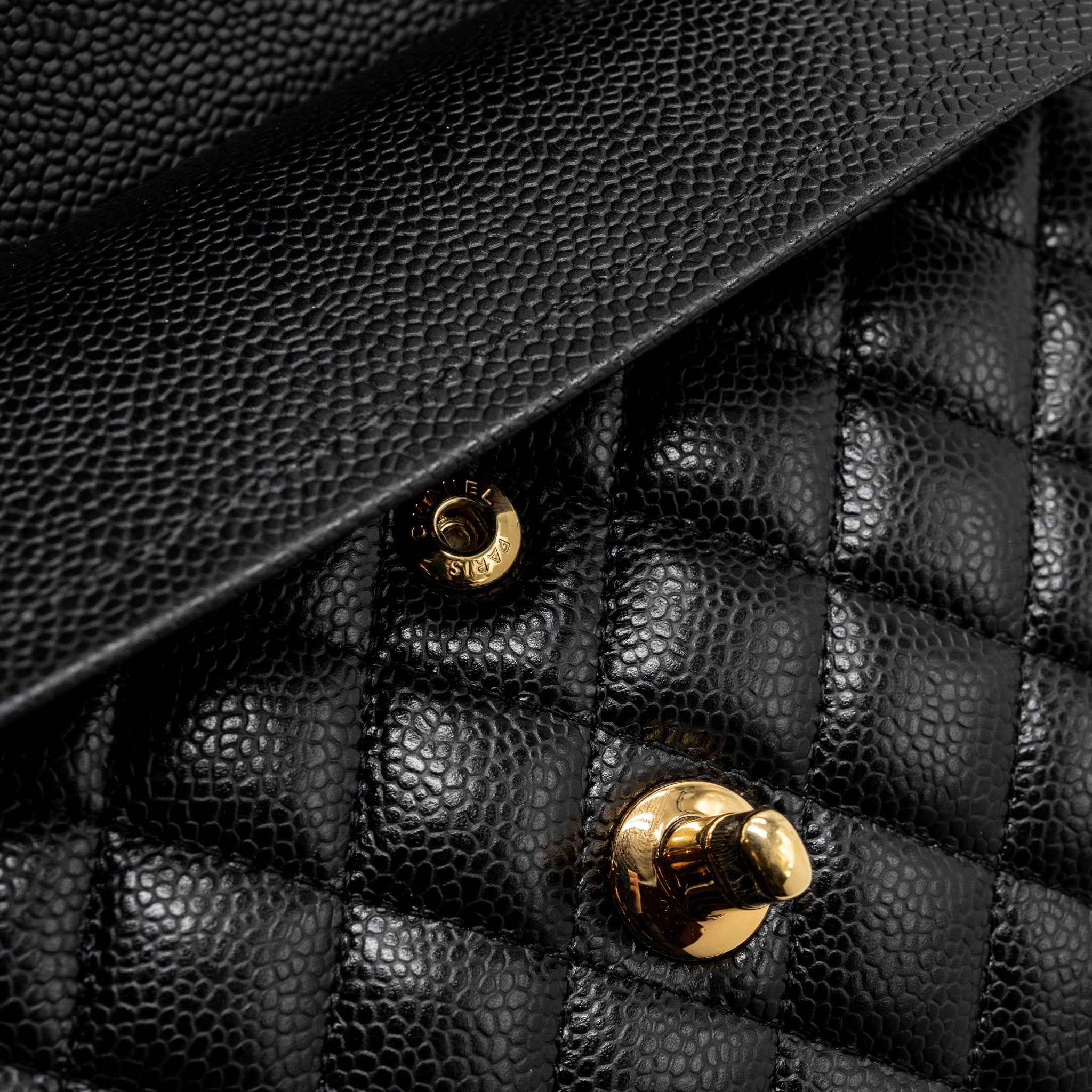 CHANEL SMALL CLASSIC DOUBLE FLAP BAG CAVIAR BLACK GHW