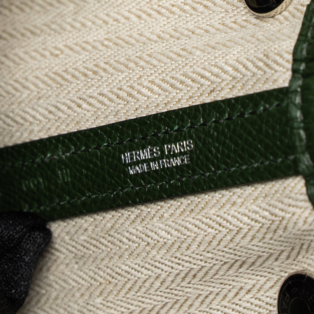HERMES GARDEN PARTY 30 EPSOM VERT ANGLAIS SHW