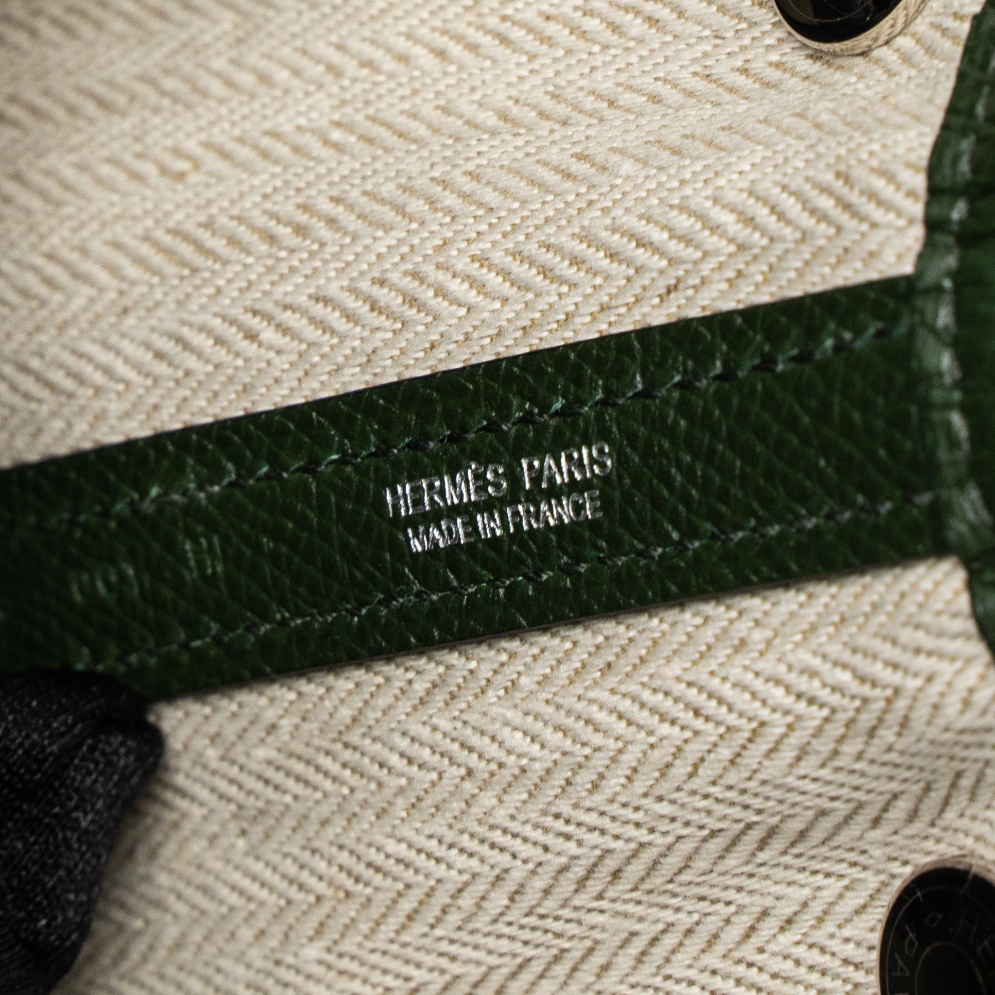 HERMES GARDEN PARTY 30 EPSOM VERT ANGLAIS SHW