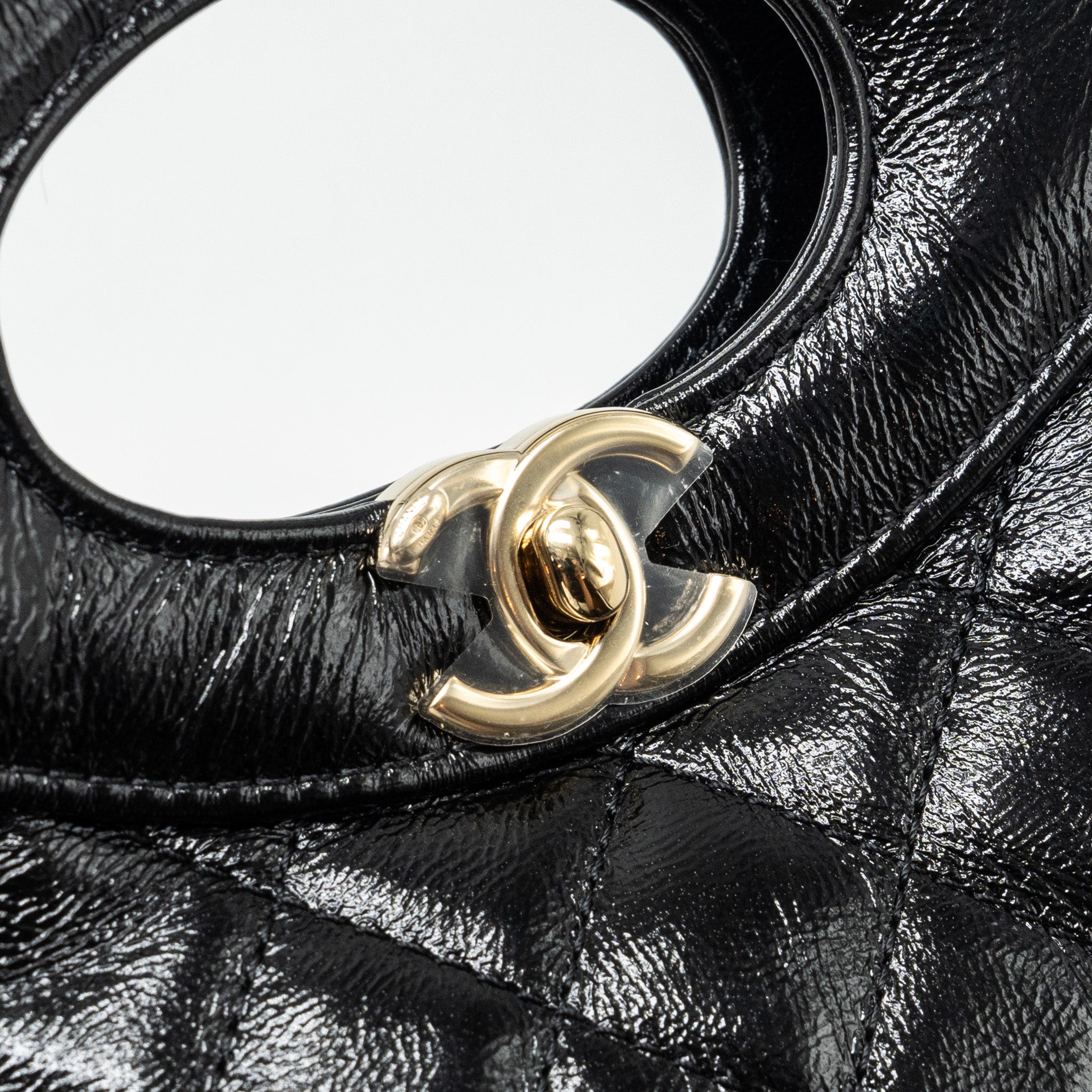 CHANEL 24S MINI 31 BAG SHINY LAMBSKIN BLACK GHW (MICROCHIP)