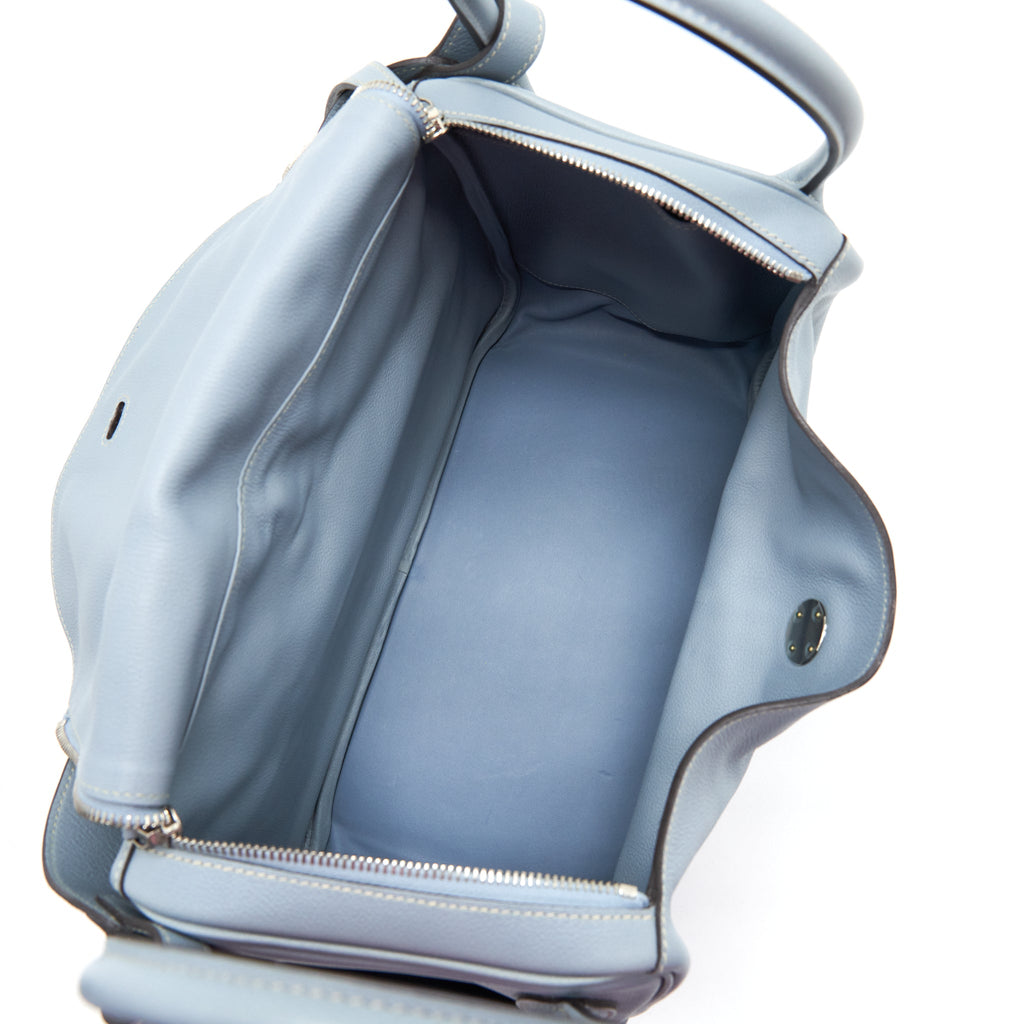 HERMES LINDY 34 EVERCOLOR BLUE LIN SHW