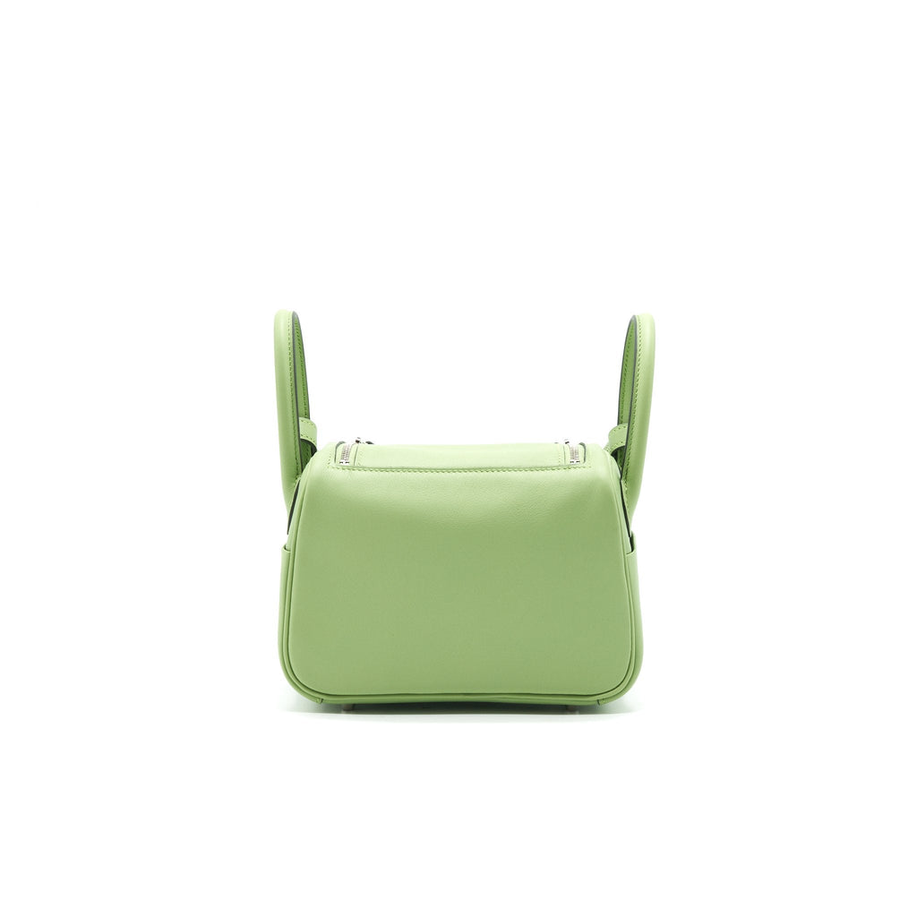 HERMES MINI LINDY 3I VERT CRIQUET SHW SWIFT LEATHER