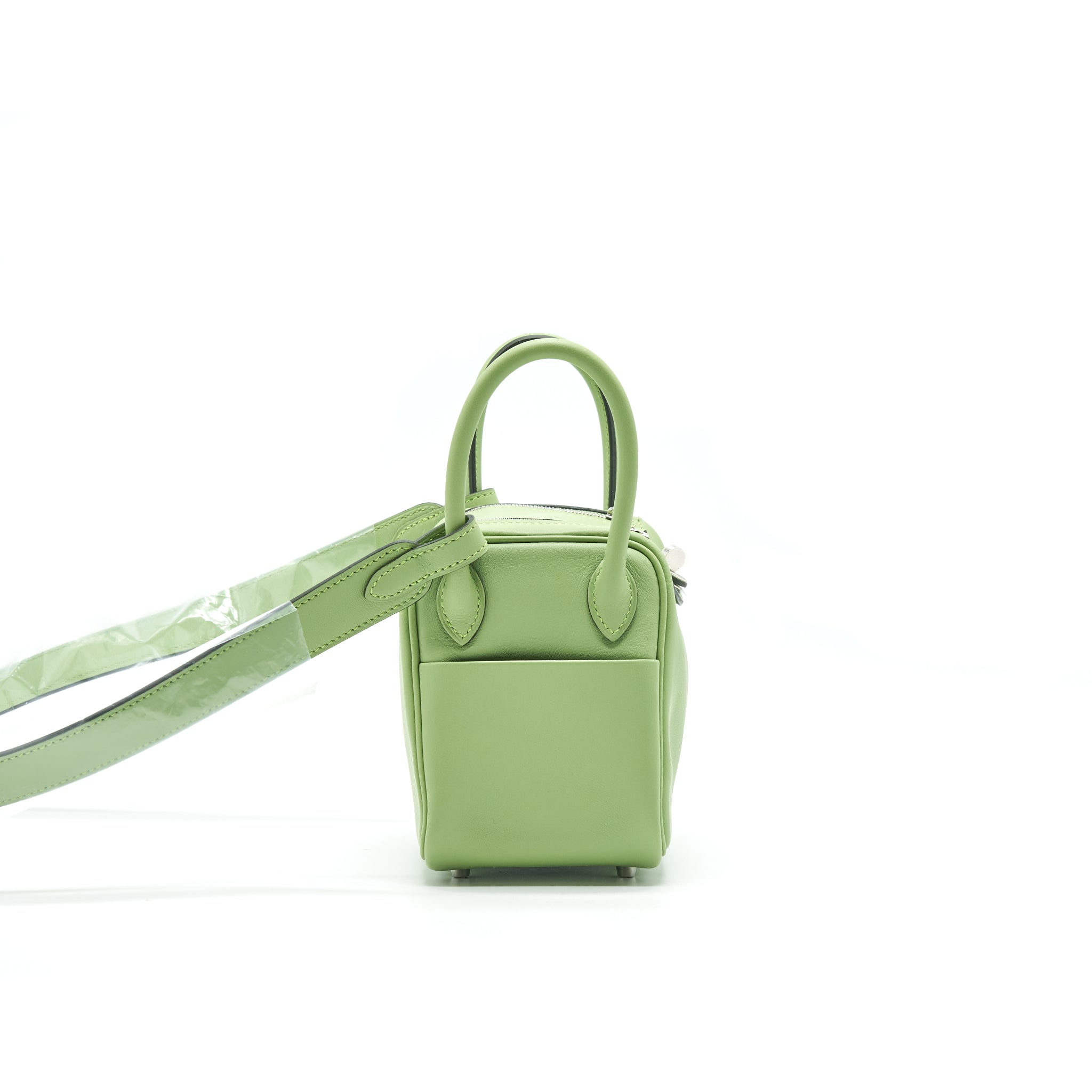 HERMES MINI LINDY VERT CRIQUET SHW