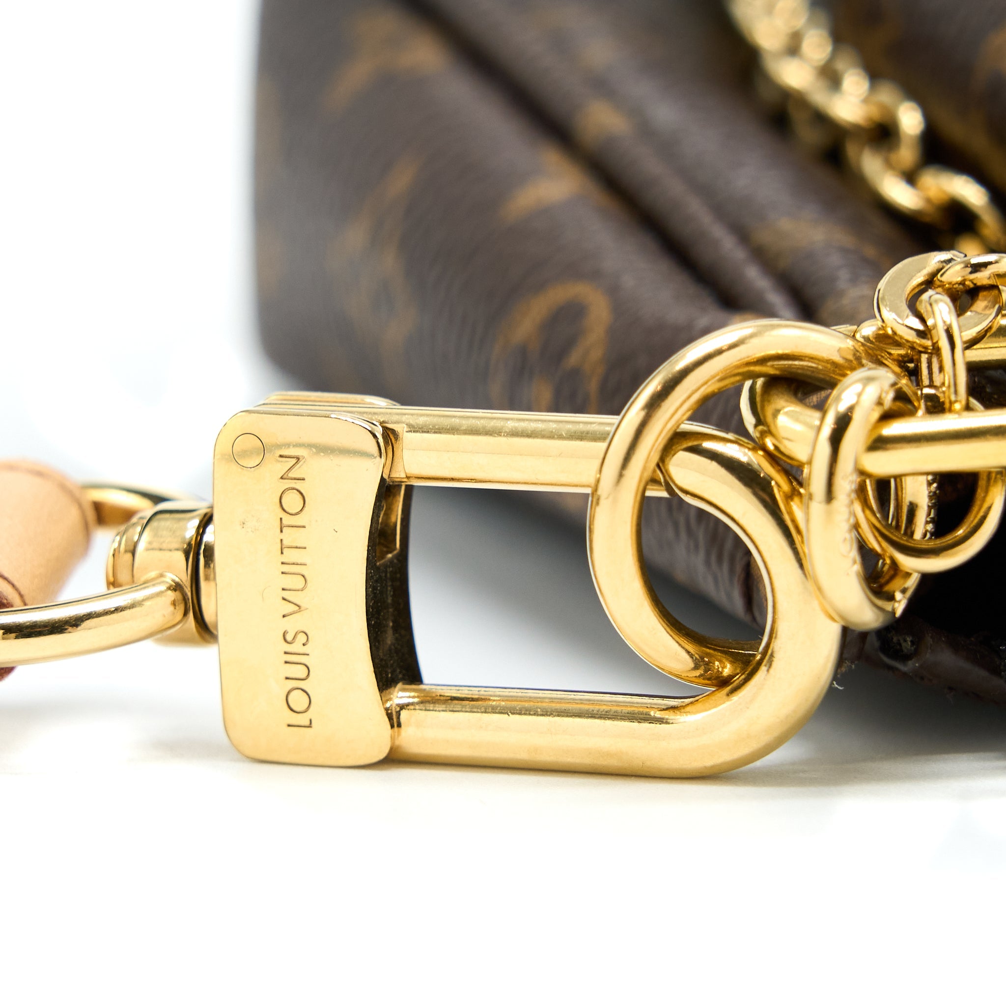 LOUIS VUITTON MULTI POCHETTE KHAKI STRAP MONOGRAM CANVAS GHW