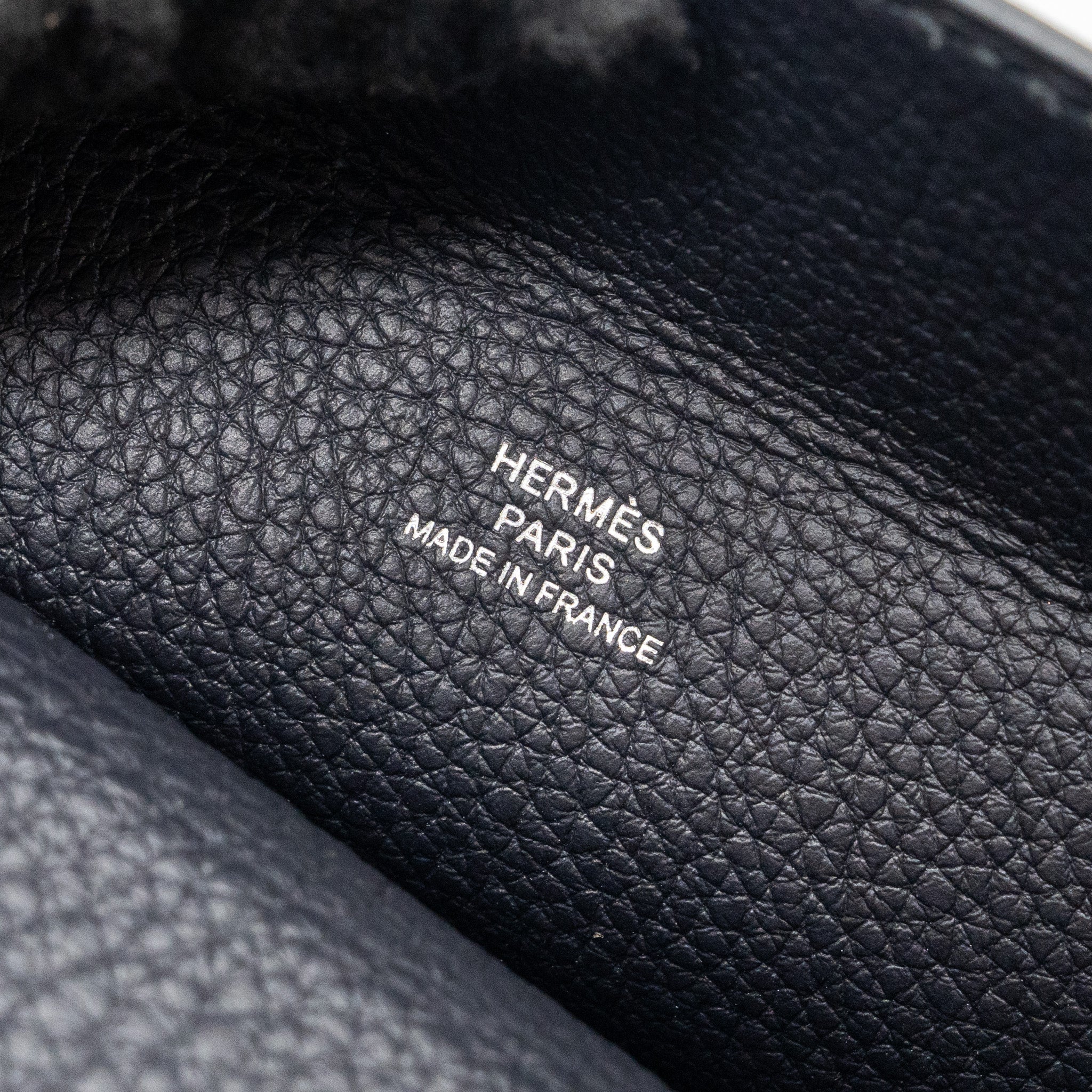 HERMES VIDEPOCHES TOGO BLACK WITH MULTICOLOUR STRAP SHW