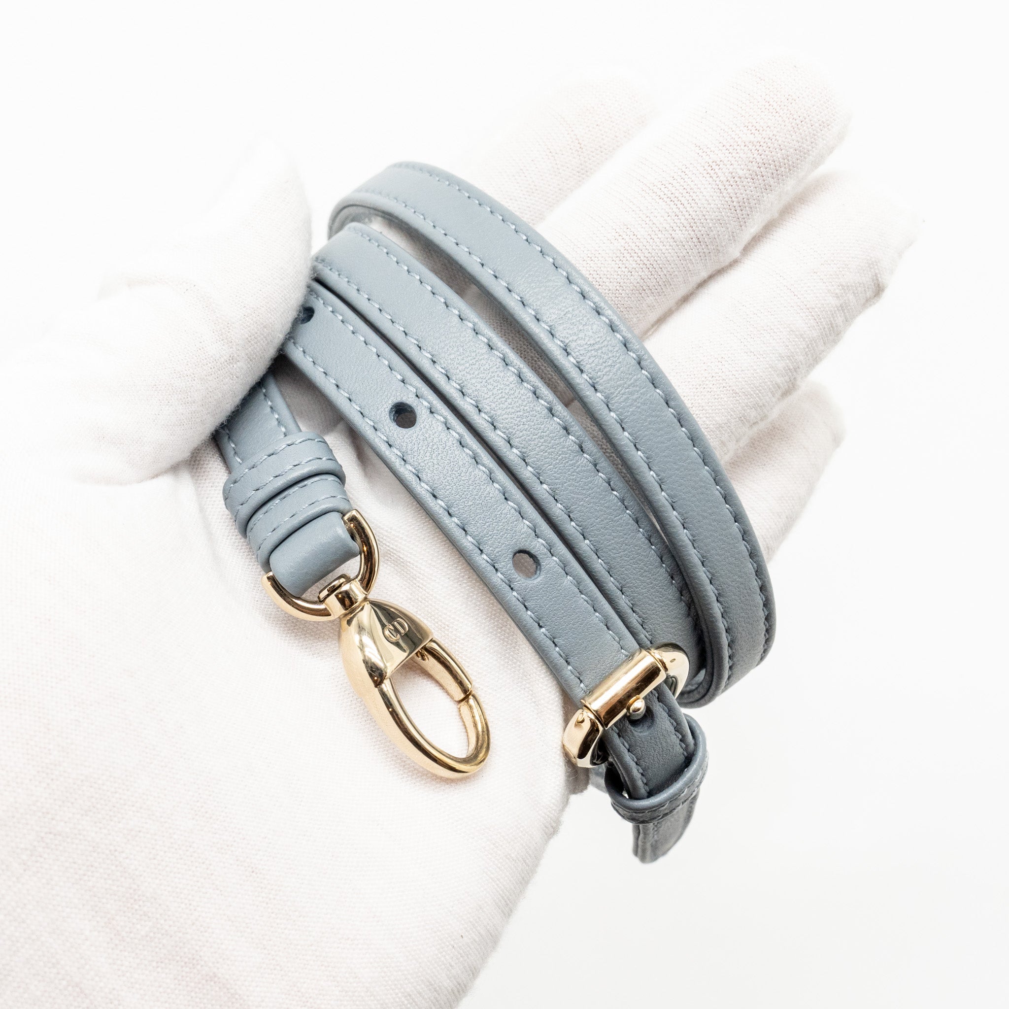 DIOR MICRO LADY DIOR LAMBSKIN GREY LGHW
