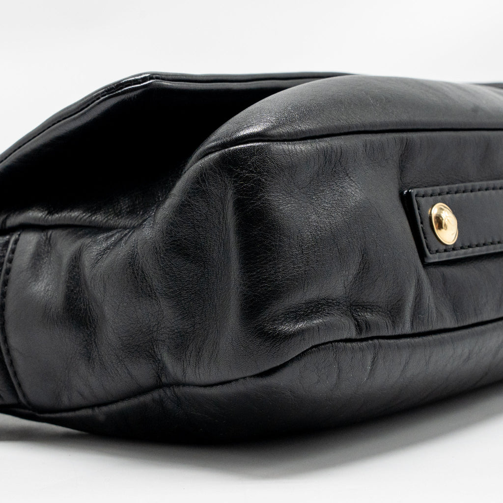 CHANEL RODEO DRIVE FLAP BAG CALFSKIN BLACK GHW