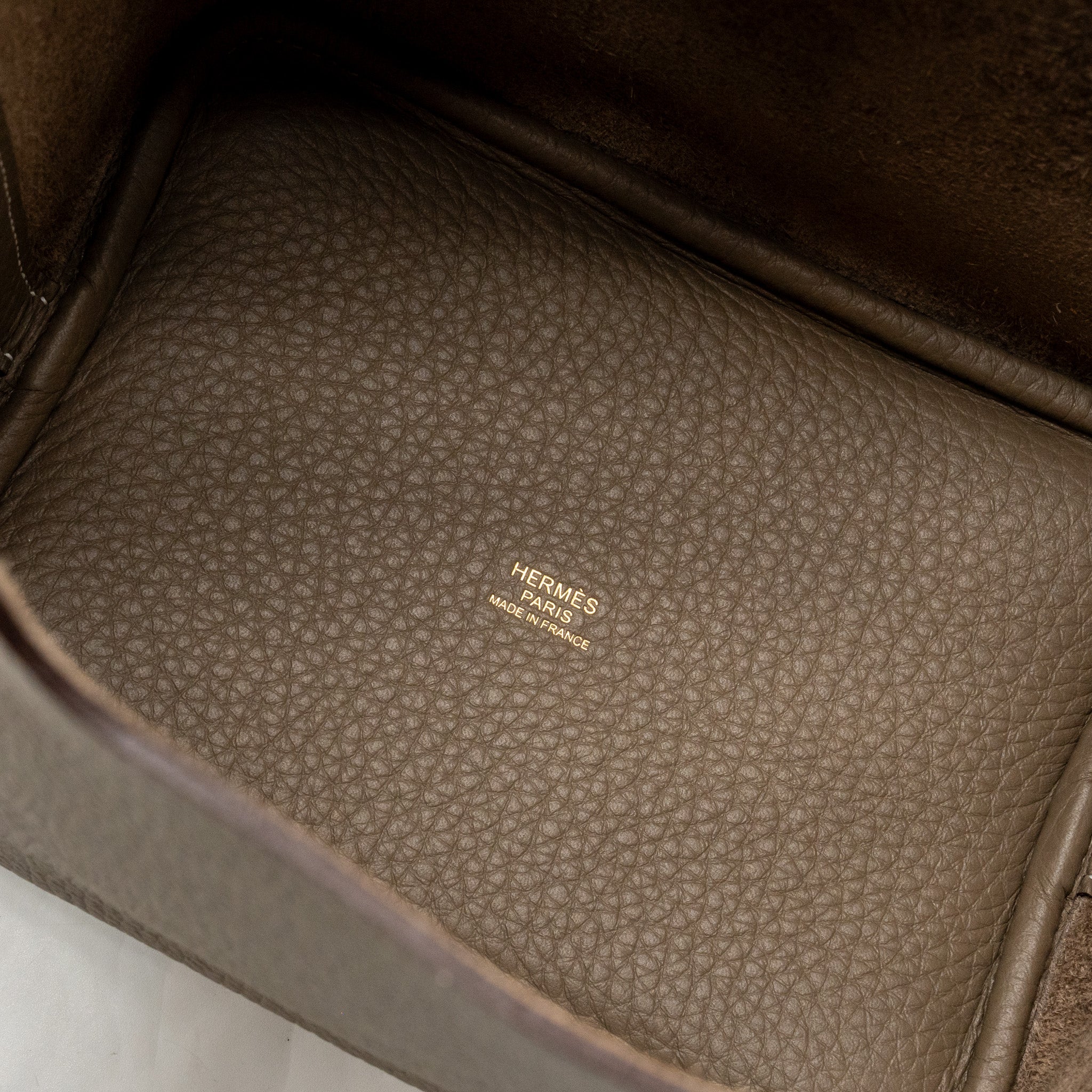 HERMES PICOTIN 18 LOCK BAG CLEMENCE ETOUPE GHW