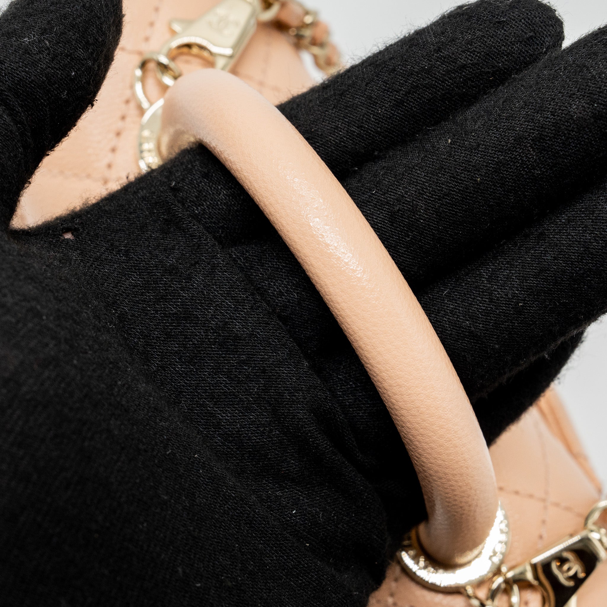 CHANEL MINI COCO HANDLE CAVIAR BEIGE LGHW