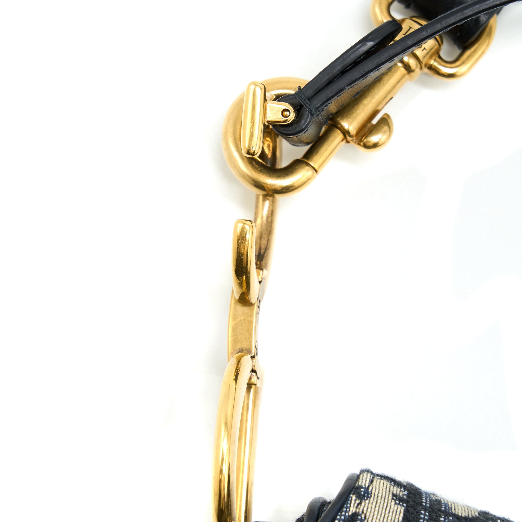 DIOR SADDLE BAG WITH REMOVABLE SHOULDER STRAP OBLIQUE EMBROIDERY BLUE GHW