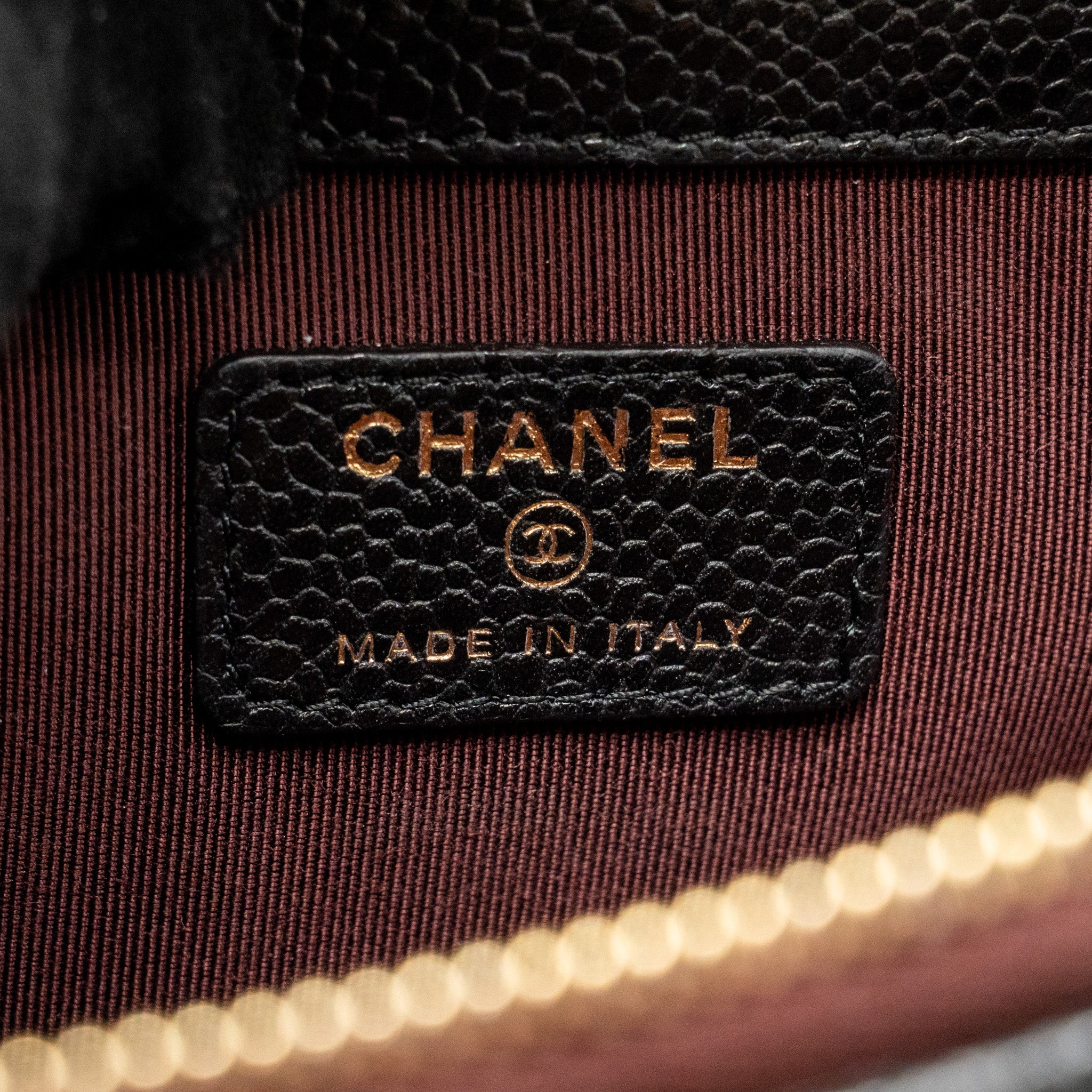 CHANEL CLASSIC ZIPPED POUCH CAVIAR BLACK LGHW