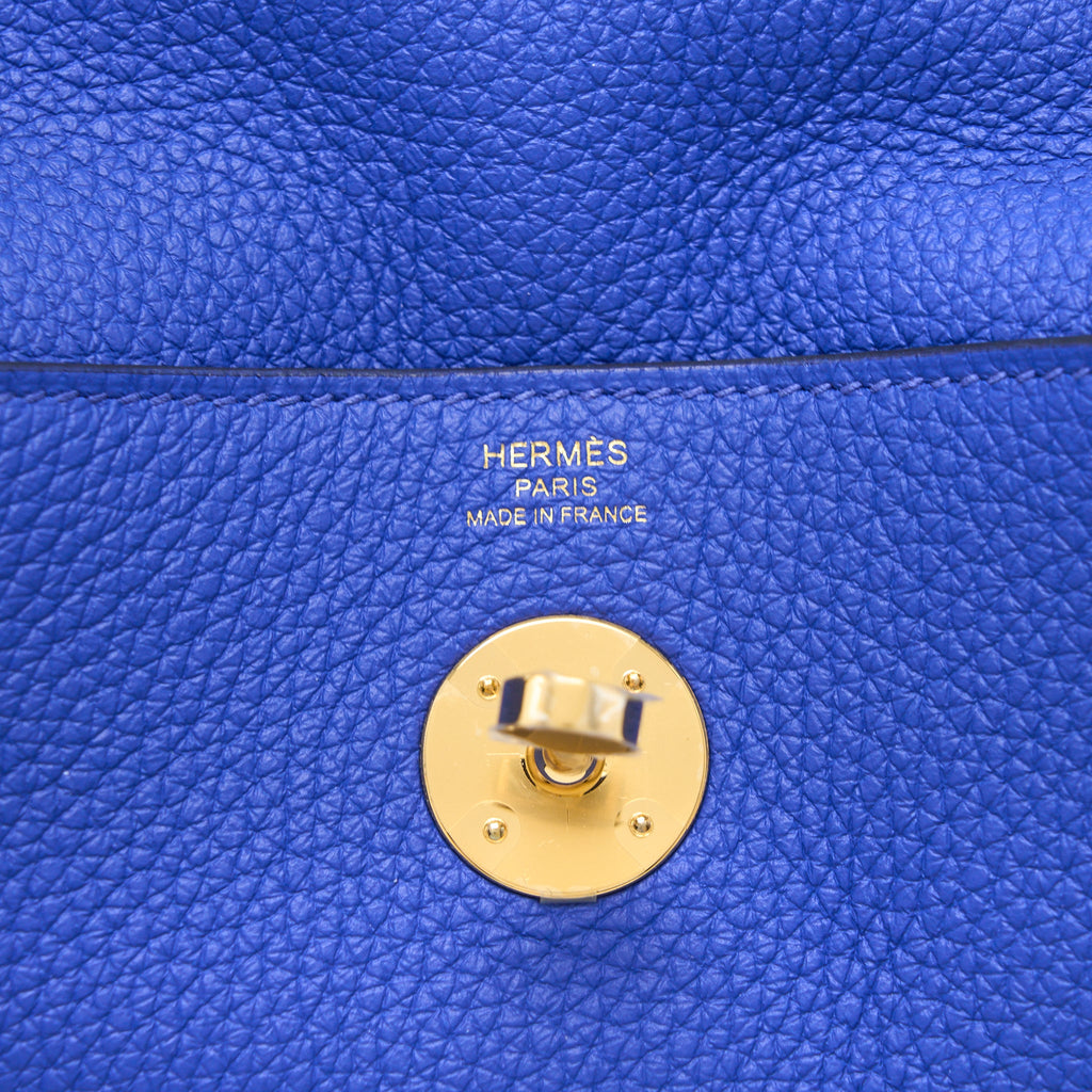 HERMES LINDY 26 CLEMENCE BLUE ROYAL GHW