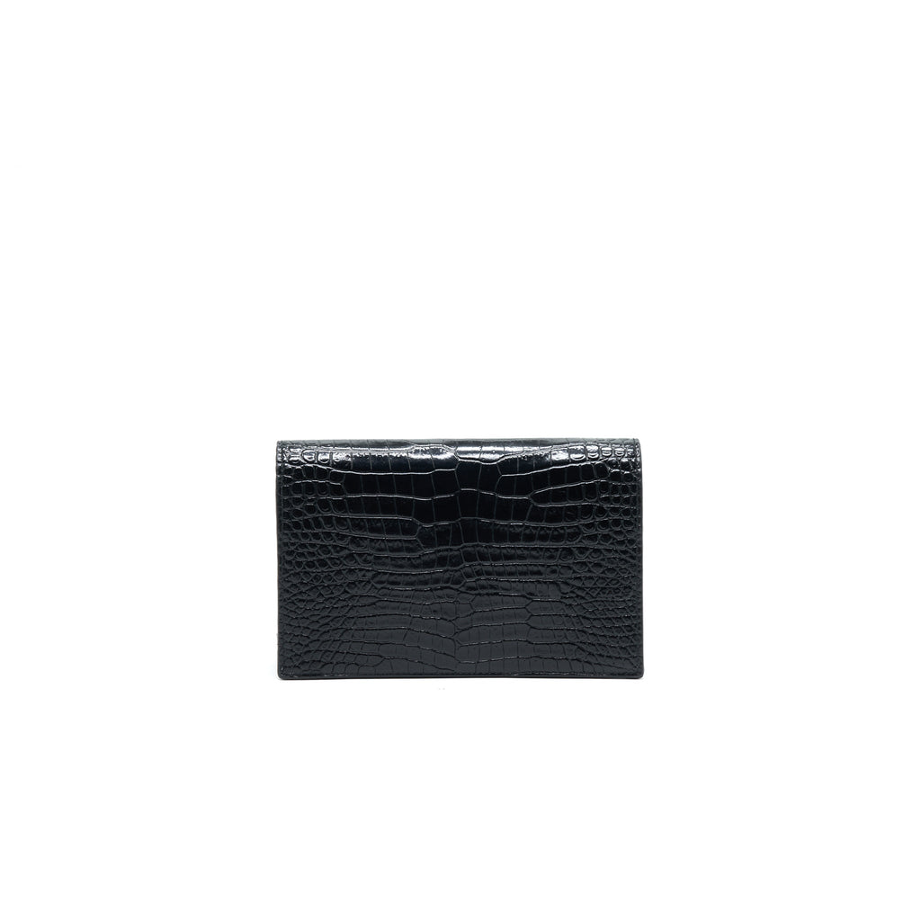 SAINT LAURENT /YSL KATE SMALL CHAIN WALLET WITH TASSEL BLACK GHW