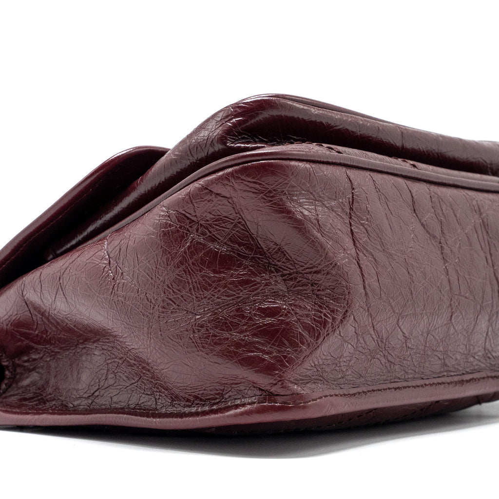 SAINT LAURENT NIKI MEDIUM LEATHER DARK RED RUTHENIUM HARDWARE