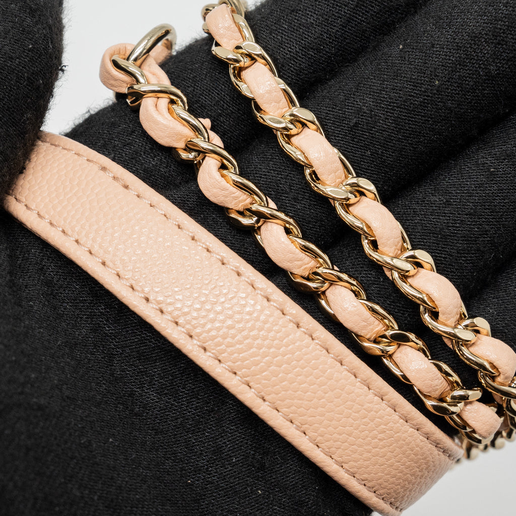 CHANEL MINI COCO HANDLE CAVIAR BEIGE LGHW