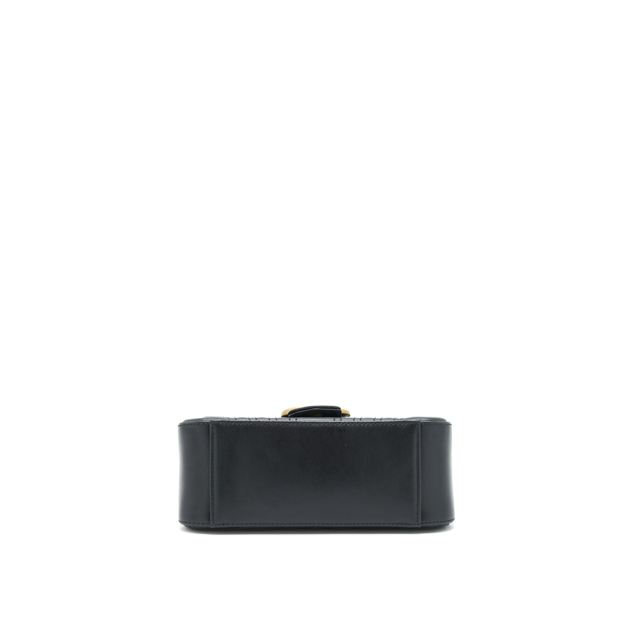 GUCCI GG MARMONT MINI TOP HANDLE BAG BLACK GHW