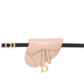 DIOR SADDLE POUCH BELT BAG BEIGE GHW