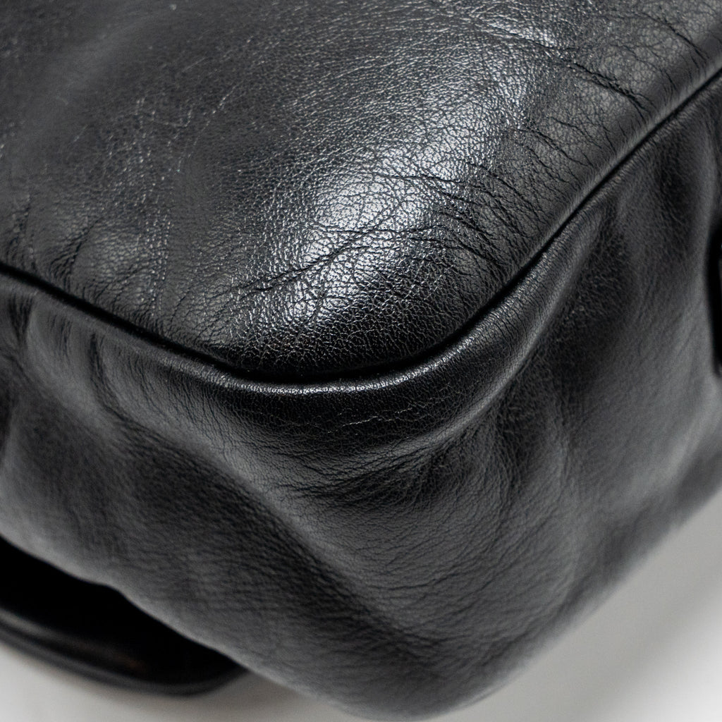 CHANEL RODEO DRIVE FLAP BAG CALFSKIN BLACK GHW