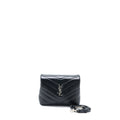 SAINT LAURENT LOULOU TOY STRAP BAG CALFSKIN BLACK SHW