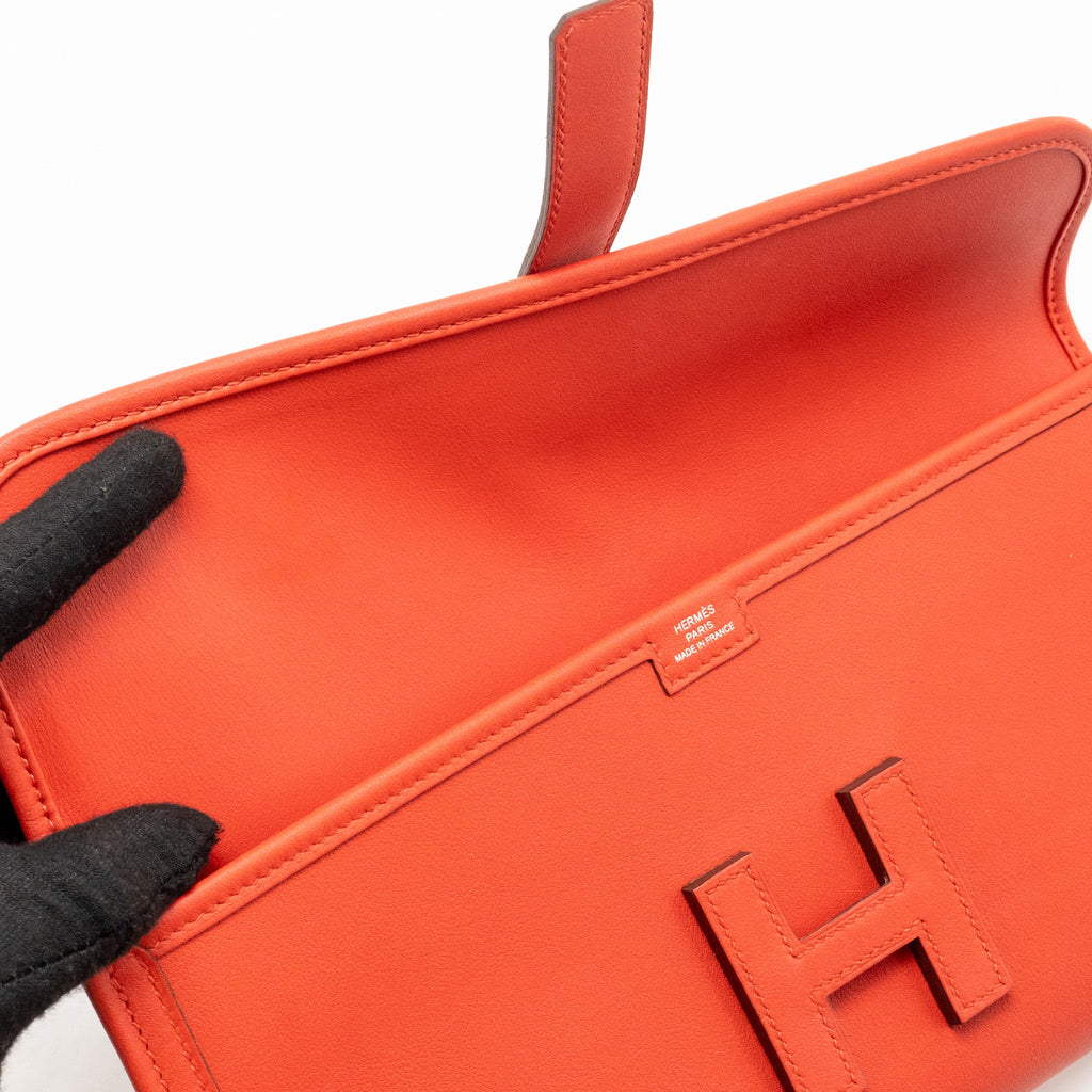 HERMES JIGE ELAN 29 SWIFT LEATHER S5 ROUGE TOMATE