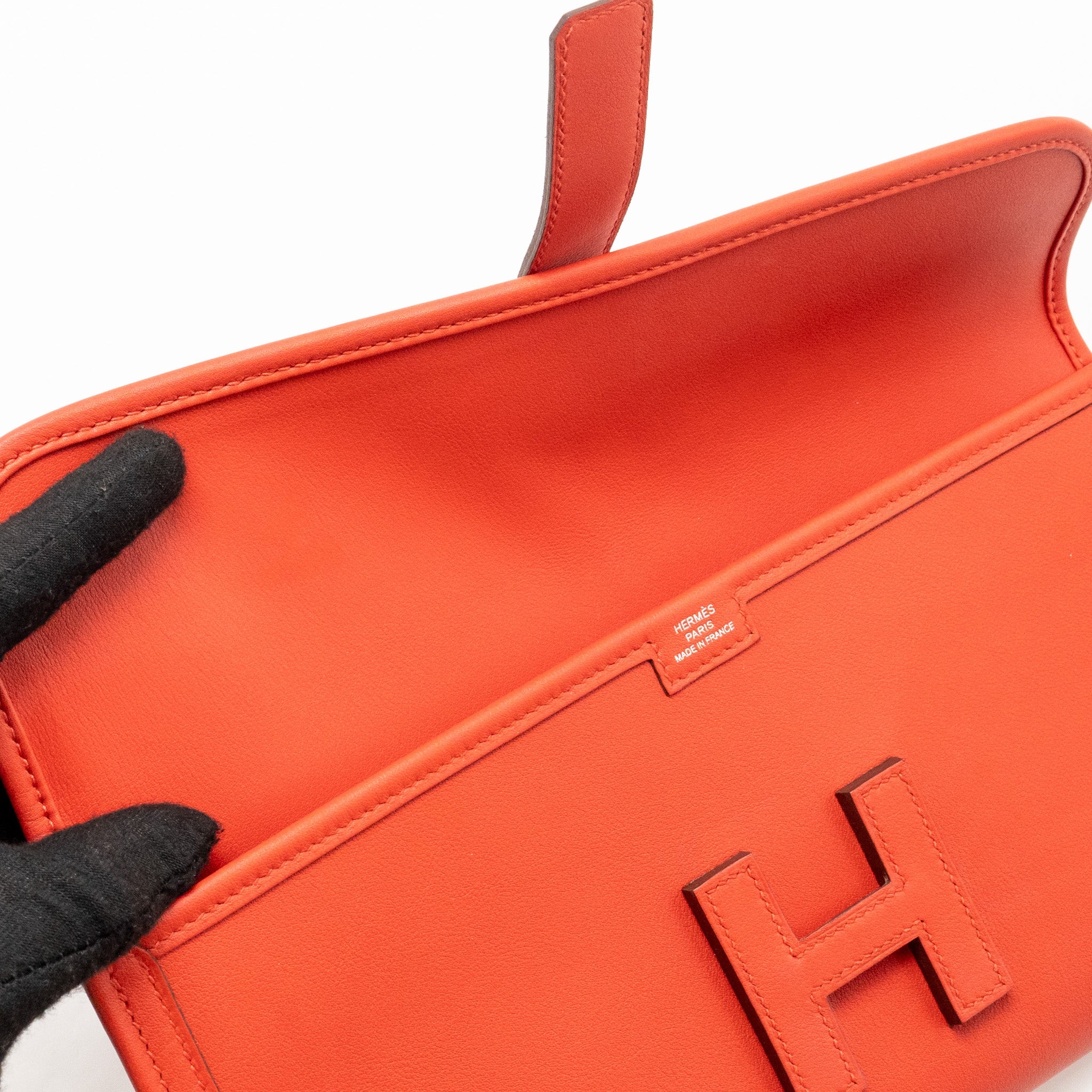 HERMES JIGE ELAN 29 SWIFT LEATHER S5 ROUGE TOMATE