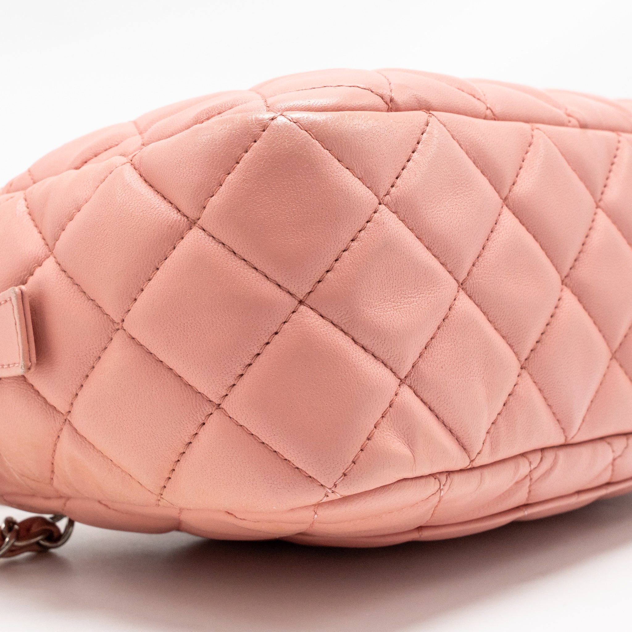 CHANEL CC CAMERA CASE WITH CHAIN LAMBSKIN PINK SHW
