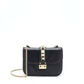 VALENTINO SMALL ROCKSTUD CROSSBODY BAG WITH CHAIN BLACK LGHW