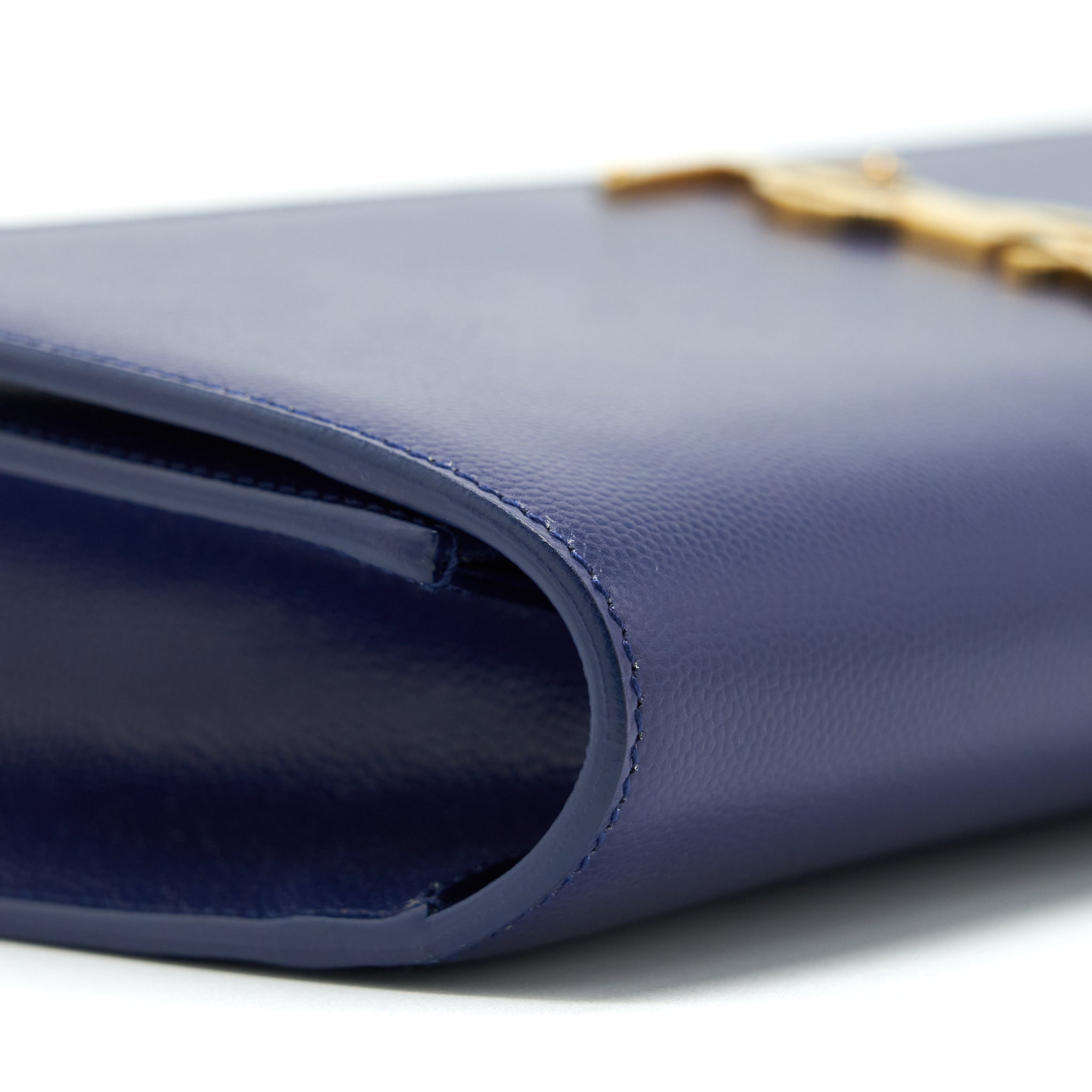 SAINT LAURENT/ YSL CLUTCH CAVIAR BLUE GHW