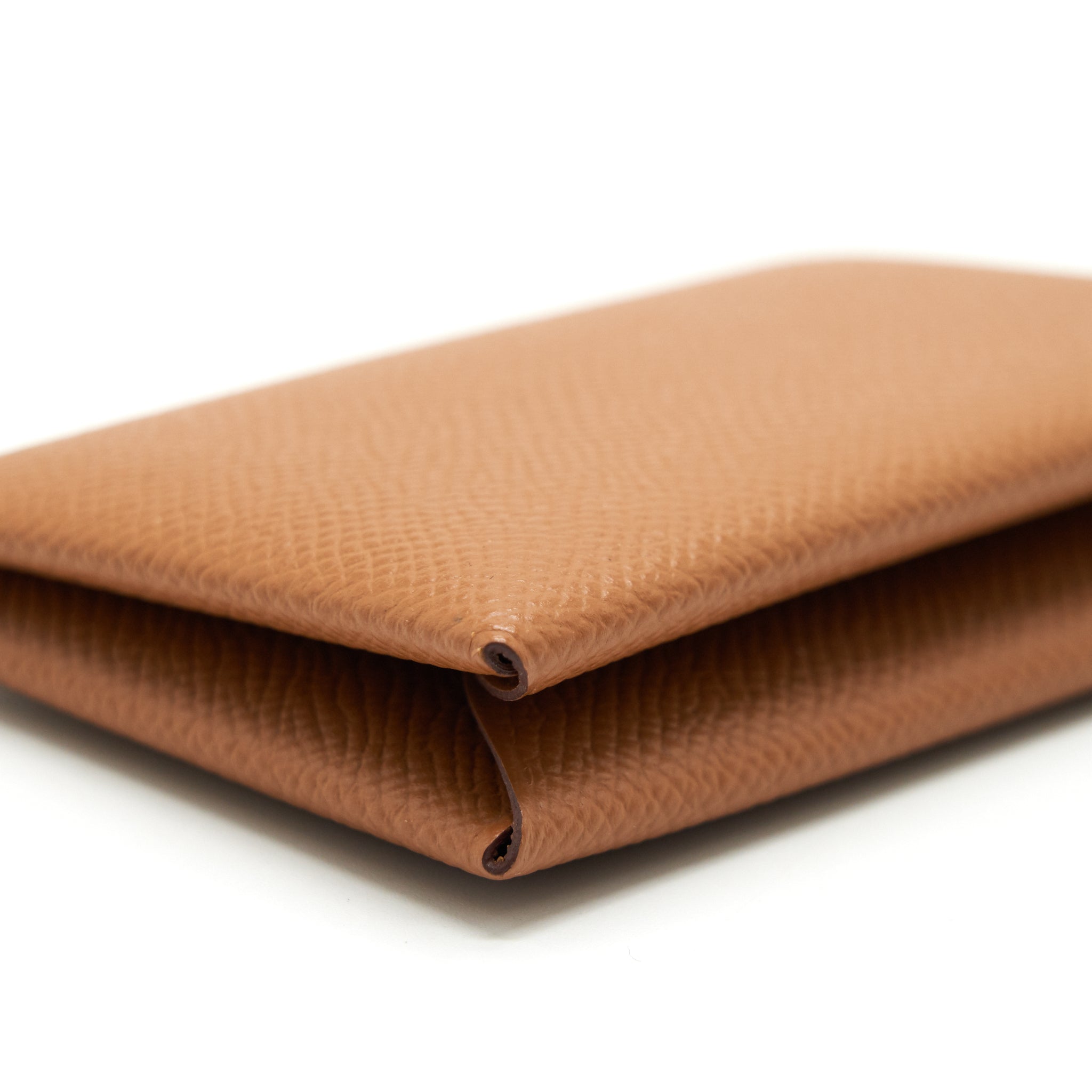 HERMES CALVI CARD HOLDER GOLD
