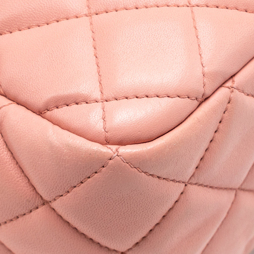 CHANEL CC CAMERA CASE WITH CHAIN LAMBSKIN PINK SHW